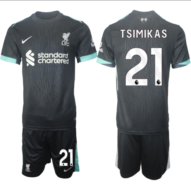 Men 2024-2025 Club Liverpool away Black #21 Soccer Jersey